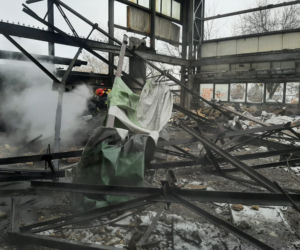 Pożar starej hali rejonie Zakładów Mechanicznych