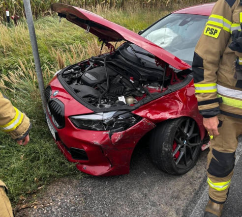 Wypadek na trasie Siedlce - Łuków