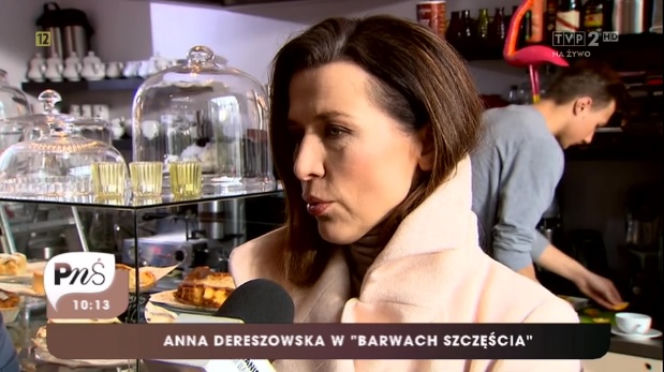 Katarzyna Herman na planie serialu Barwy szczęścia