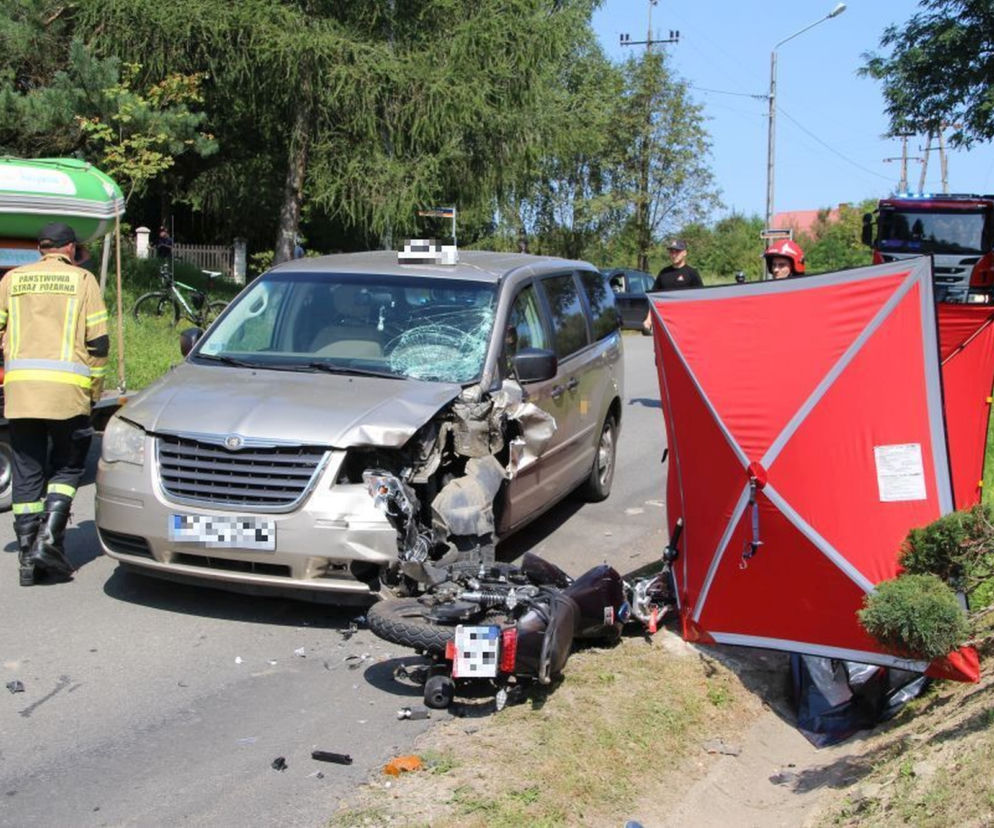 Śmiertelny wypadek z udziałem motocyklisty w Sanoku