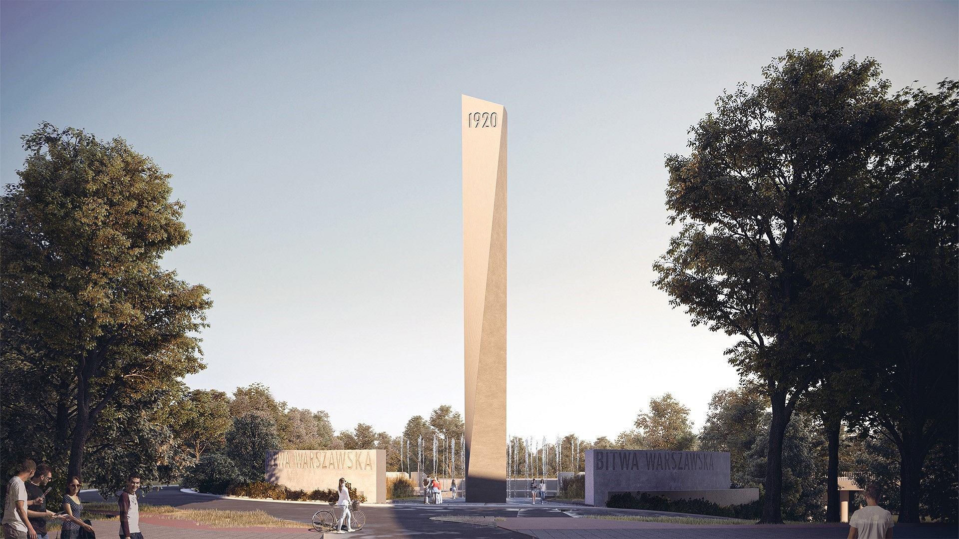 Wizualizacja niezrealizowanego pomnika Bitwy Warszawskiej w Warszawie