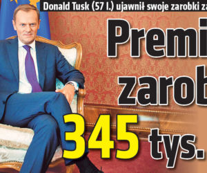Premier zarobił 345 tys. zł