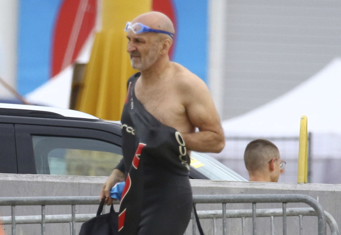 Kazimierz Marcinkiewicz na zawodach Enea Ironman w Gdyni