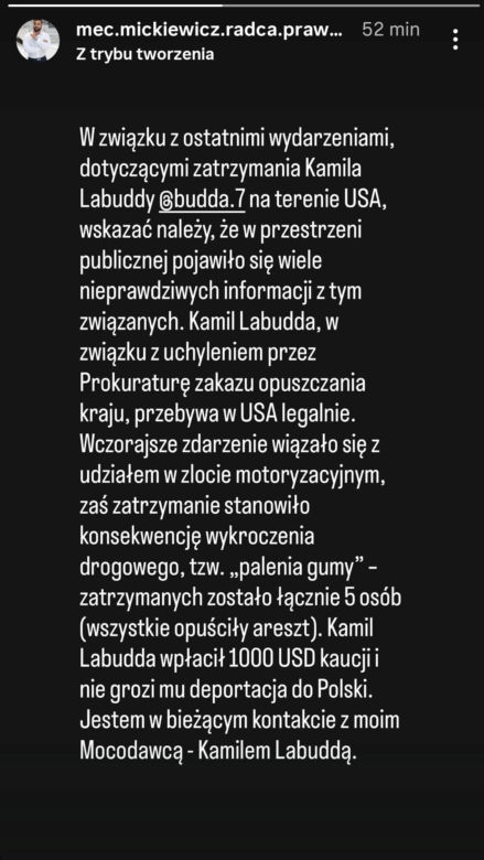 Budda ponownie ma problemy. Youtuber został zatrzymany przez policję w USA