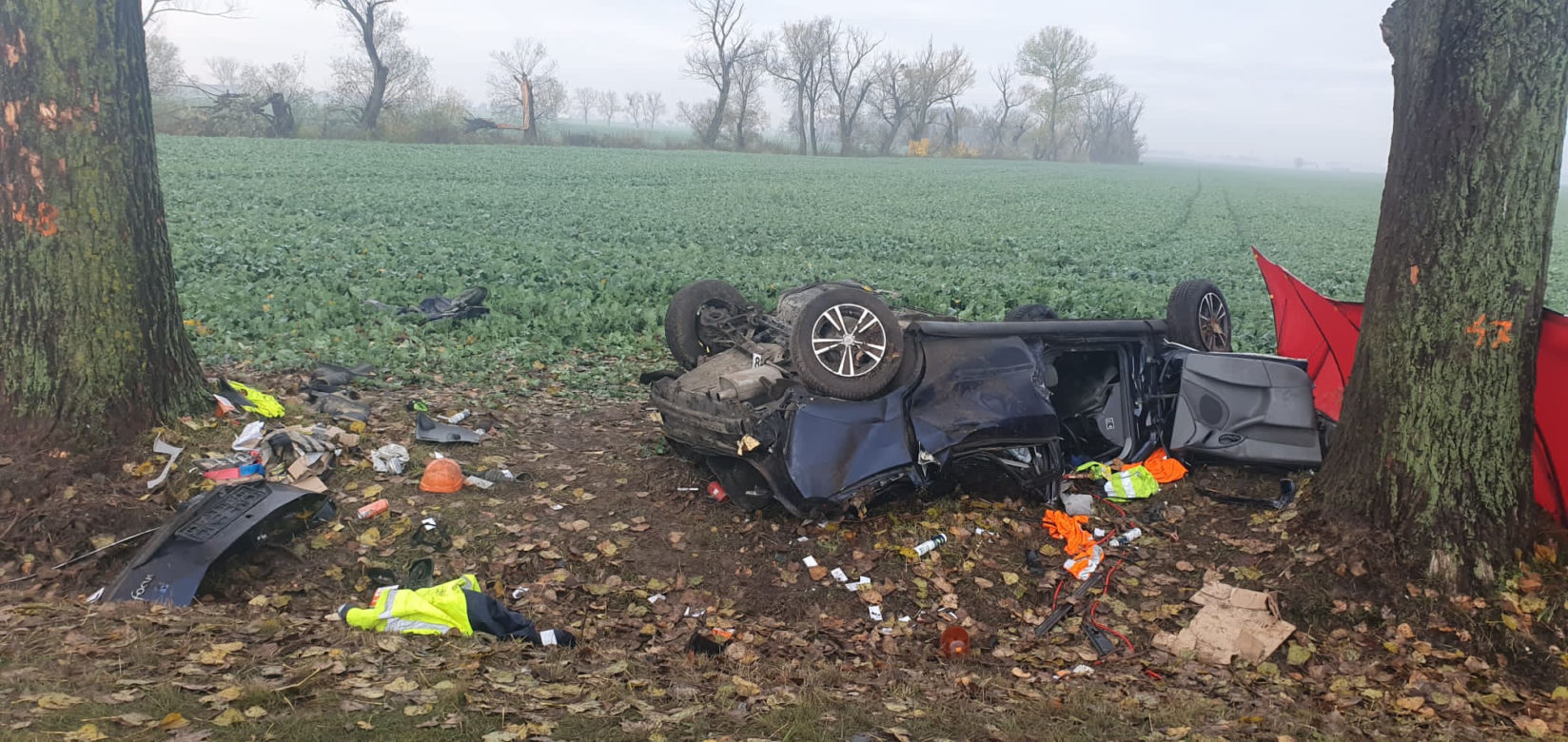 Dwie osoby nie żyją. Tragedia na drodze w pow. kościańskim