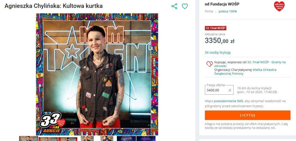 Aukcje gwiazd dla WOŚP