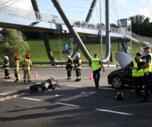 Makabryczny wypadek motocyklisty na zakopiance w Głogoczowie