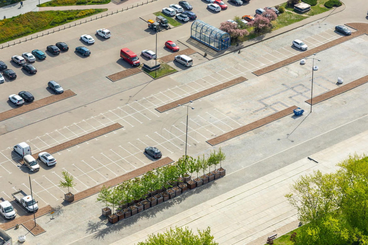 Plac Centralny w Warszawie pod koniec budowy