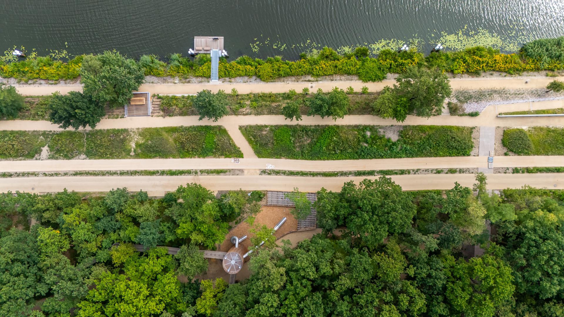 Park Żerański z lotu ptaka