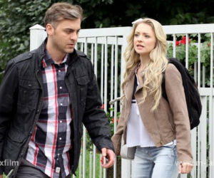 M jak miłość odc. 1075. Joanna (Barbara Kurdej-Szatan), Darek (Marcin Sztabiński) 