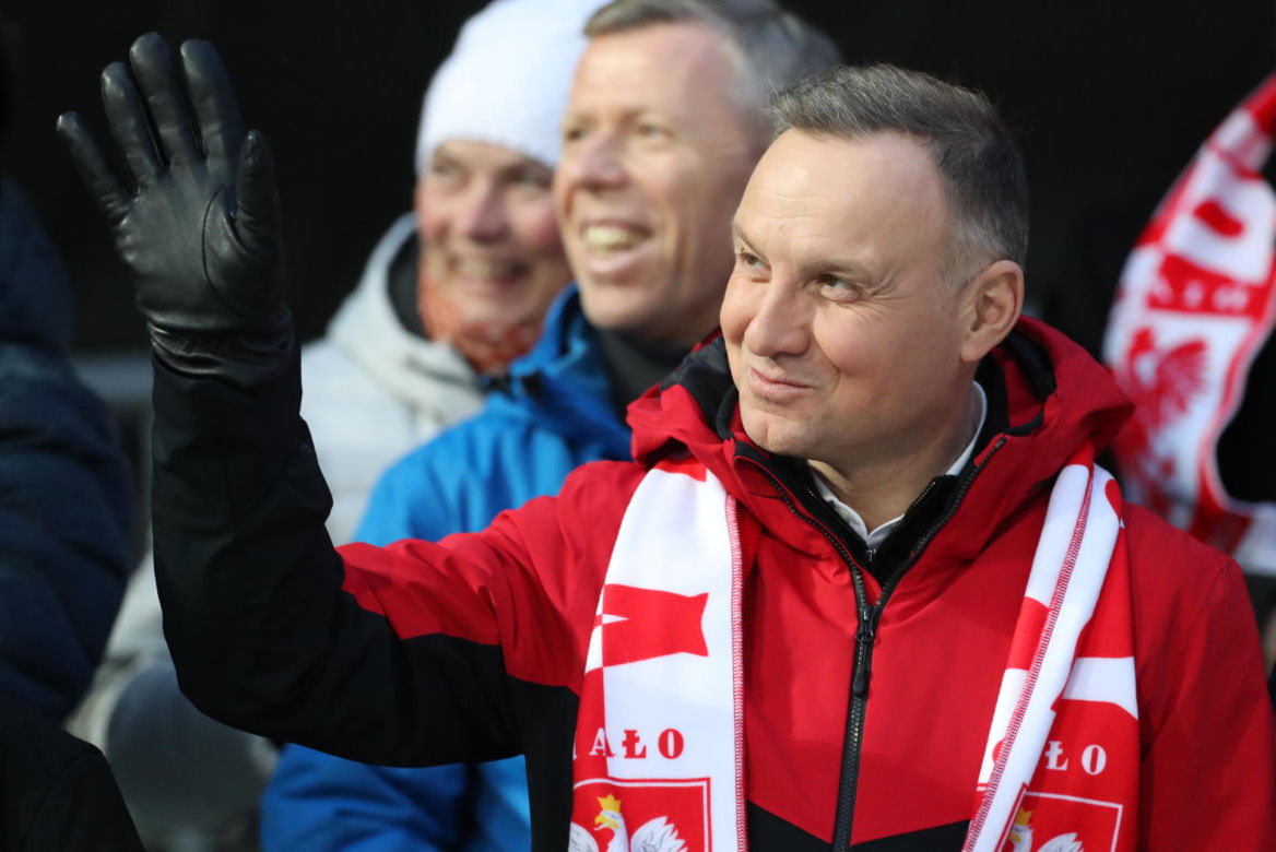 Prezydent Duda kibicował polskim skoczkom podczas PŚ w Zakopanem