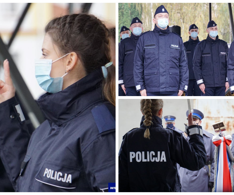 Nowi policjanci na Warmii i Mazurach. Ślubowało 45 funkcjonariuszy [ZDJĘCIA]