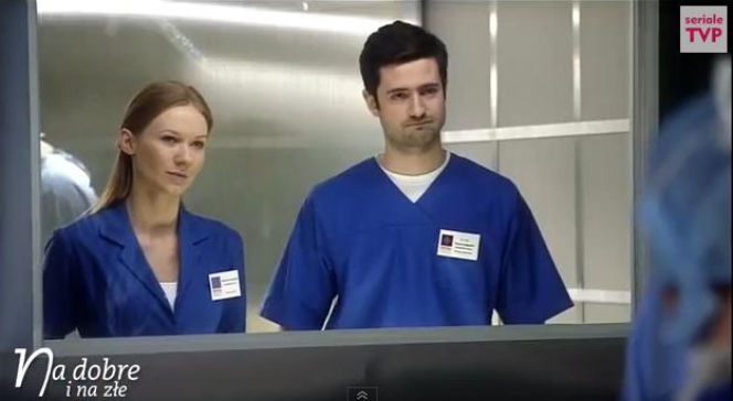 Na dobre i na złe odc. 560. Wiktoria Consalida (Katarzyna Dąbrowska), Adam Krajewski (Grzegorz Daukszewicz),