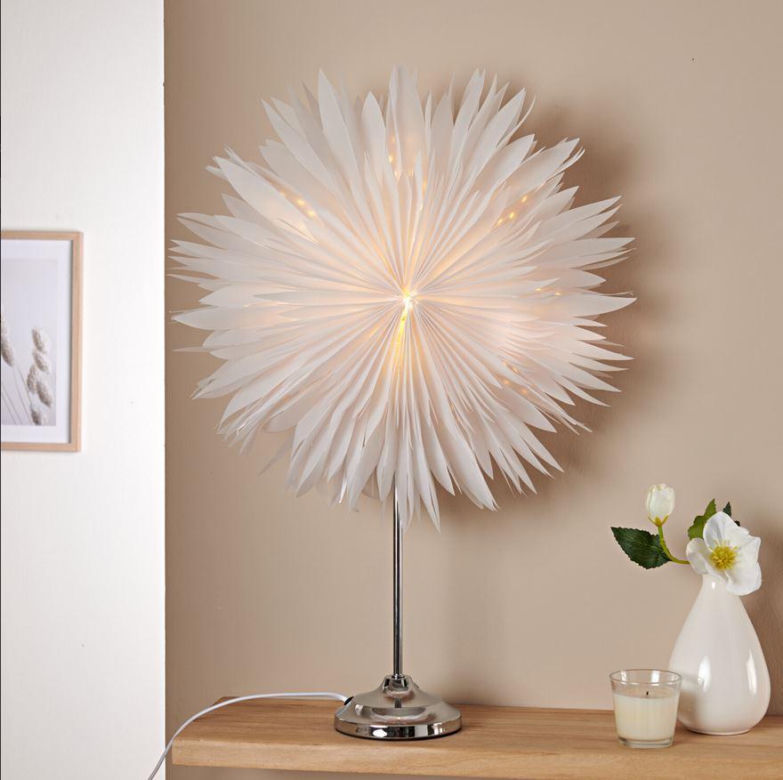 Lampa stołowa z oryginalnym abażurem