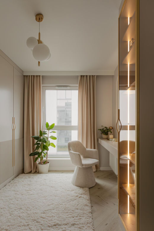 Soft minimalizm w gdyńskim apartamencie - projekt Agata Piltz