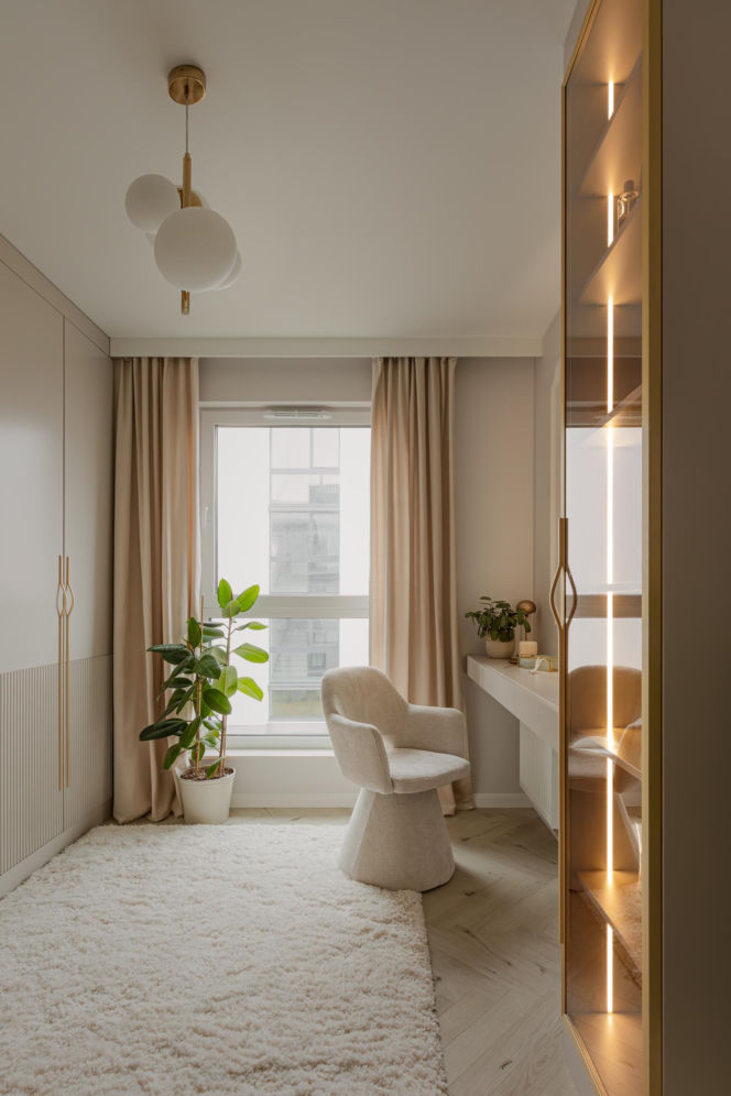 Soft minimalizm w gdyńskim apartamencie - projekt Agata Piltz