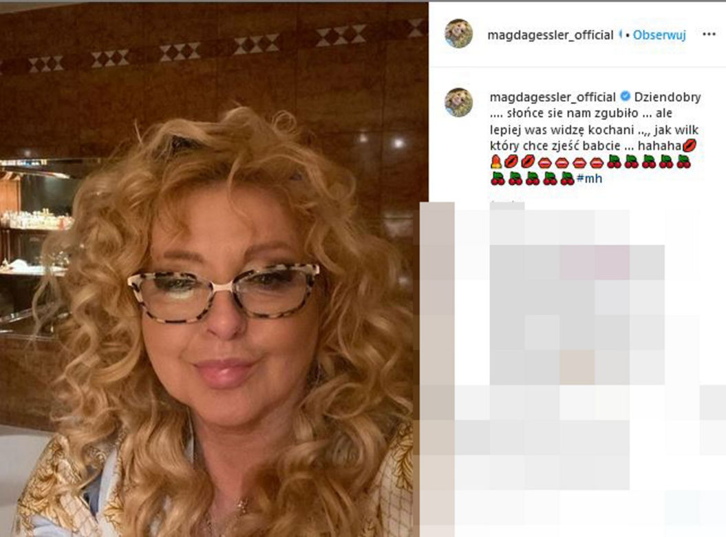 Magda Gessler trzyma się dzięki witaminom 