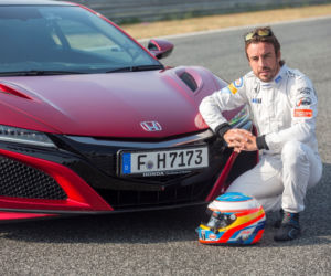 Fernando Alonso w Hondzie NSX