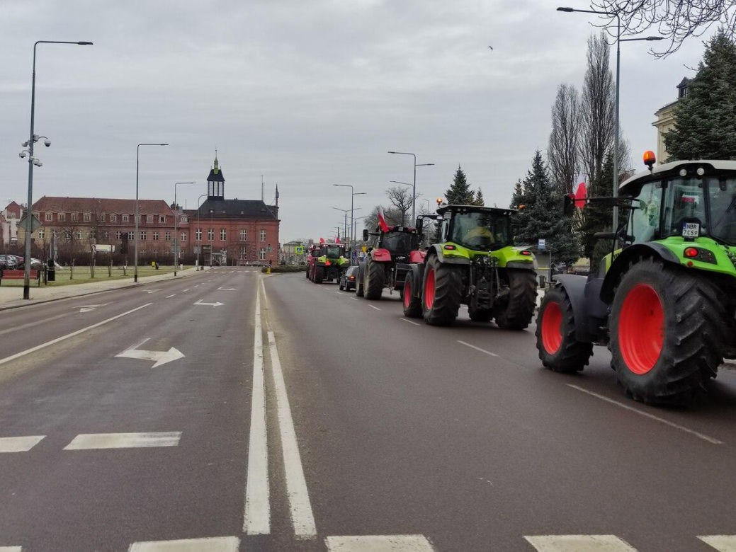 Protest rolników w Elblągu