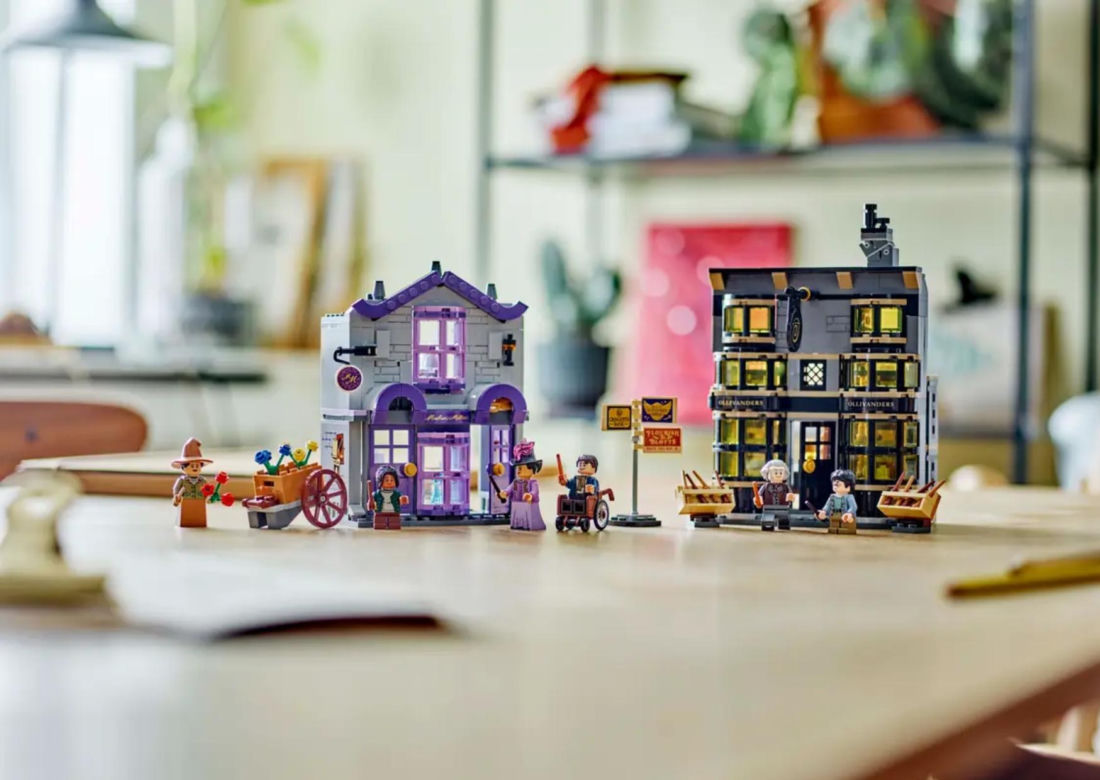 LEGO Harry Potter. Sklepy Ollivandera i Madame Malkin. W zestawie nietypowa figurka czarodzieja! 