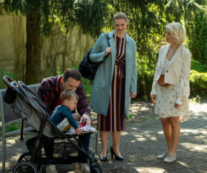 Barwy szczęścia odc. 2522. Bruno (Lesław Żurek), Bożena (Marieta Żukowska), Tadzio (Józef Trojanowski), Magdalena Woźniak (Patrycja Szczepanowska)
