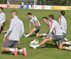 Reprezentacja Polski trenuje przed meczem Polska - Rumunia