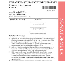 ARKUSZE CKE - Matura z informatyki 2019