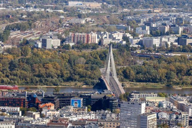 Widok na most Świętokrzyski w 2025 r.