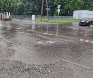 ​Osiedle Gronowo pod wodą po oberwaniu chmury