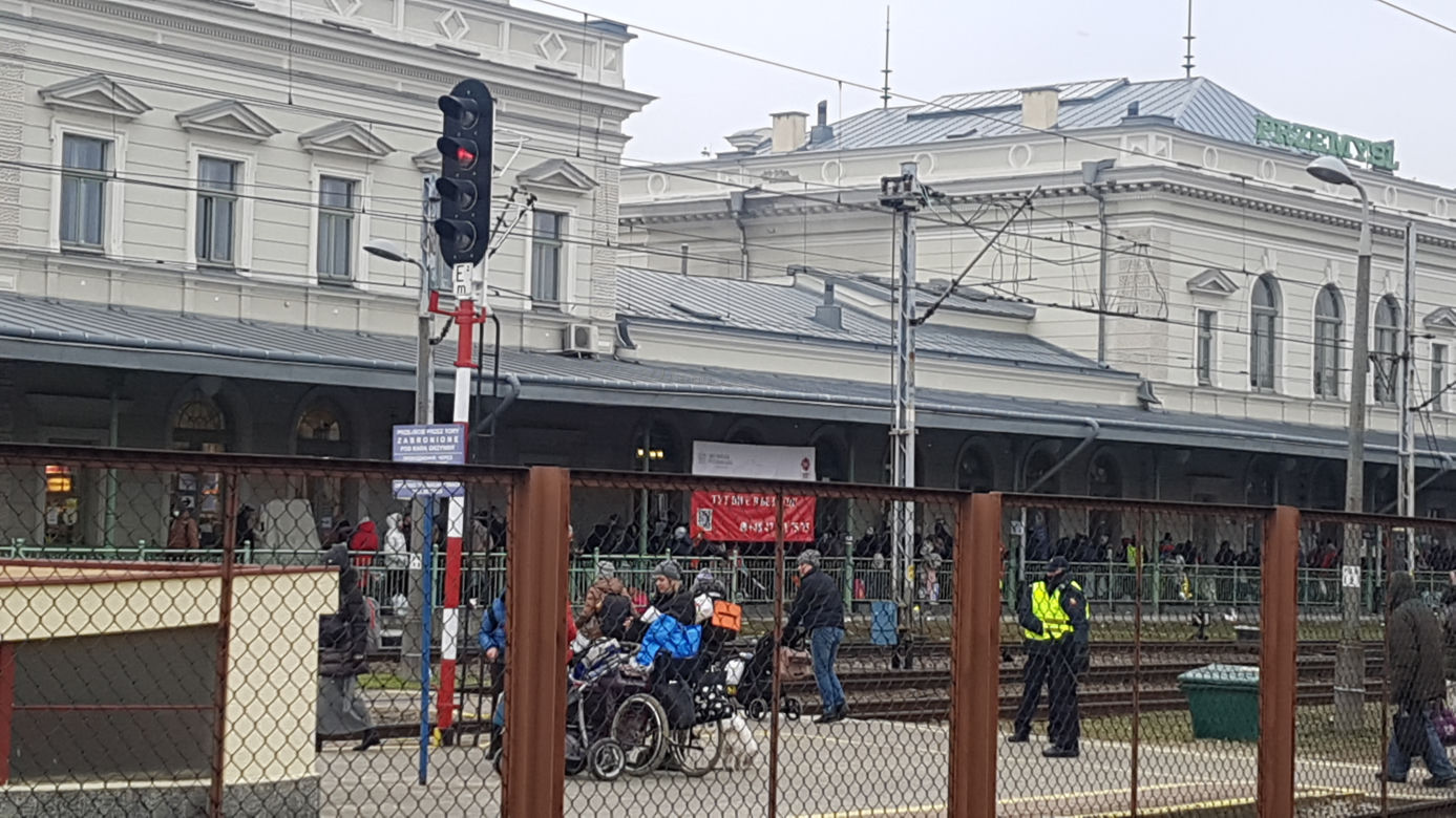 Dworzec PKP w Przemyślu, 7 marca 2022