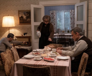 Stulecie Winnych 3 odc. 39. Andzia (Barbara Wypych), Stanisław (Jan Wieczorkowski), Michał (Stefan Pawłowski)