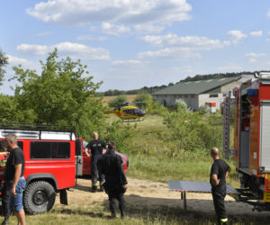 Helikopter wpadł do Wisły pod Zakroczymiem