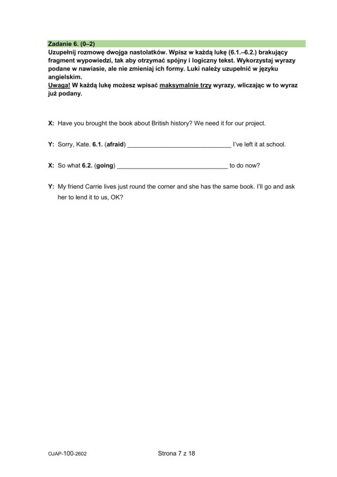 Próbny egzamin ósmoklasisty 2026 CKE: język angielski. Arkusze CKE z angielskiego [14.01.2026]