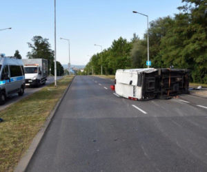 Wypadek na ulicy Nowodąbrowskiej w Tarnowie