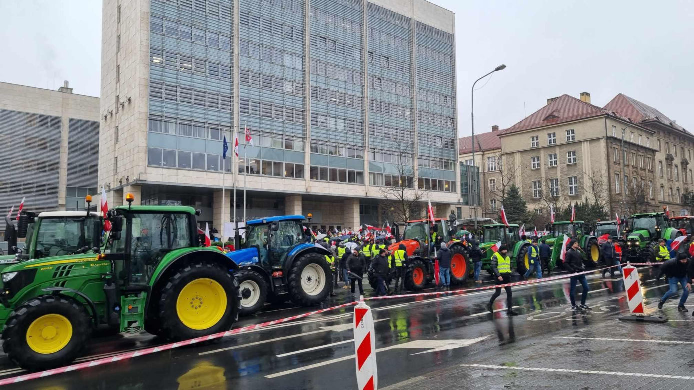 Protest rolników w Poznaniu