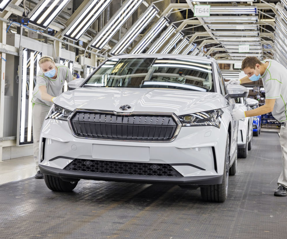 Skoda Enyaq iV produkowana w głównej fabryce w Mladá Boleslav