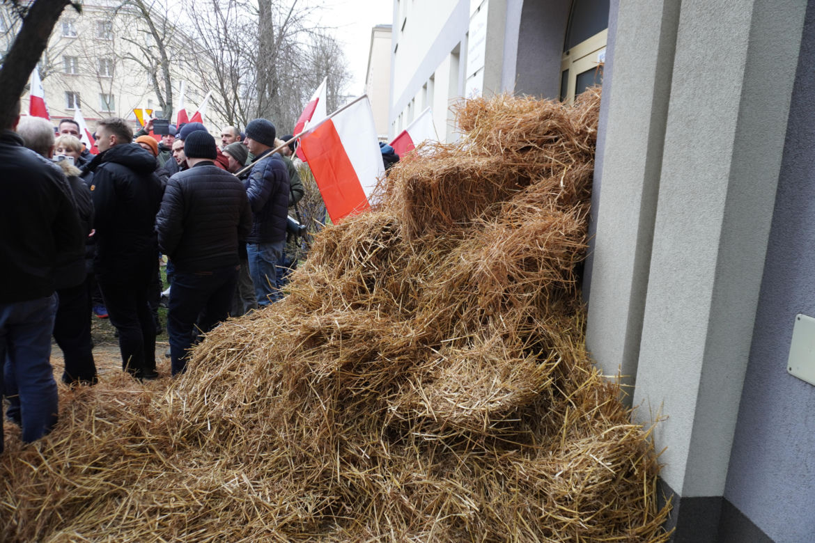 Protest rolników w Białymstoku. Przemarsz ulicami miasta 4 marca