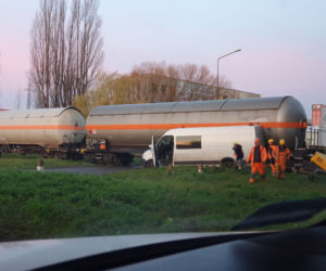 Kolizja pociągu z samochodem