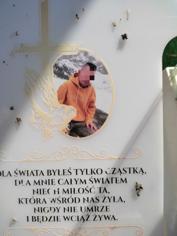 Grób zamordowanego przez kochanke Erwina P.