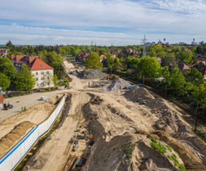 Budowa węzła Łękno - maj 2020