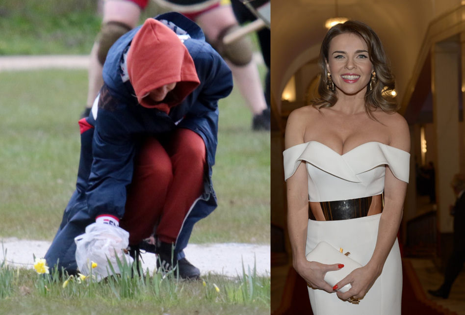Edyta Herbuś sprząta kupy w płaszczu za 20 000 zł.