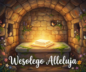 Religijna kartka na Wielkanoc