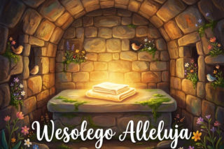 Religijna kartka na Wielkanoc