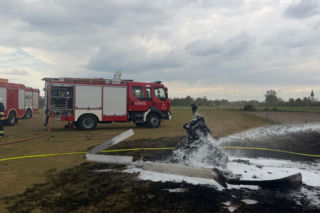 Wypadek wiatrakowca w Baranowie (14.05.2026)