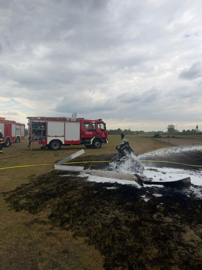 Wypadek wiatrakowca w Baranowie (14.05.2026)