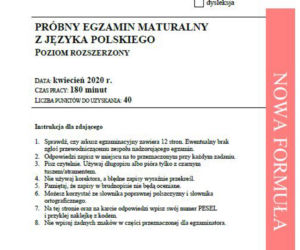 Matura próbna 2020 język polski - rozszerzony