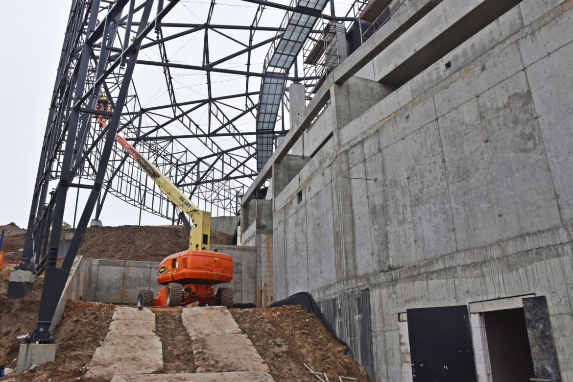 Budowa stadionu w Szczecinie - październik 2020