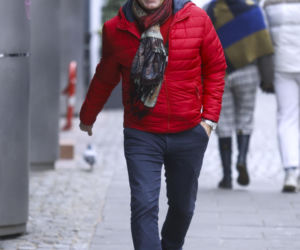 Sportowcy i aktorzy pod siedzibą TVN