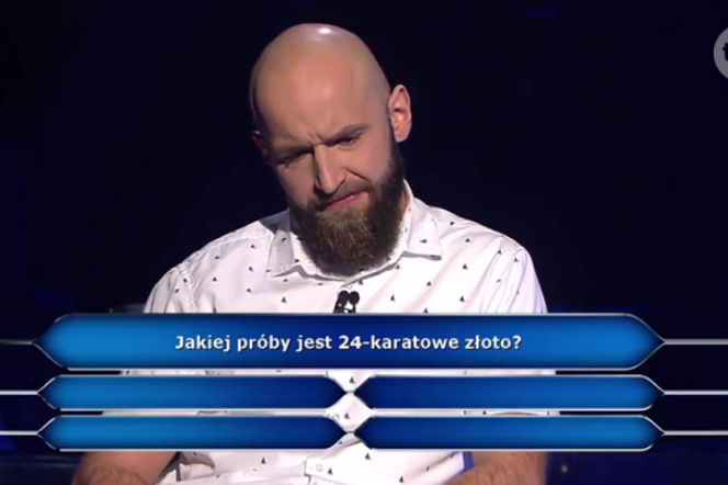 24-karatowe złoto - próba. Odpowiedź na pytanie z Milionerów