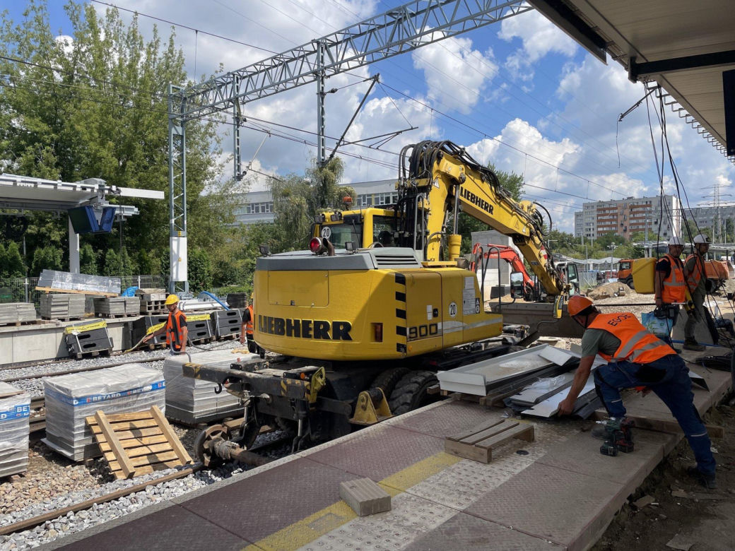 Prace na stacji Warszawa Gdańska (lipiec 2025)